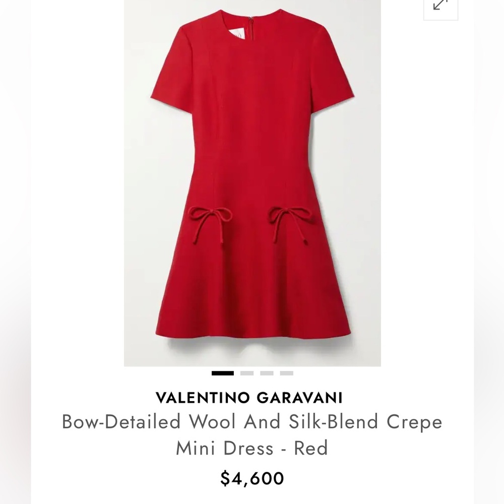 Valentino Red Bow Dress - Picture 3 of 8